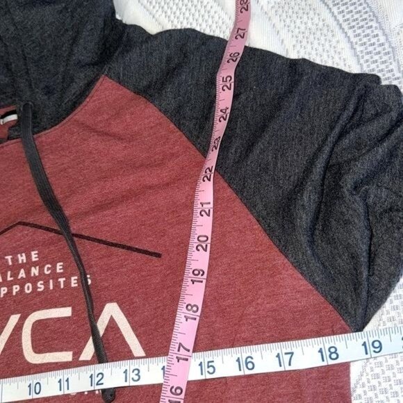 RVCA Mens M Graphic Hoodie Sweatshirt Red & Black - Picture 9 of 9